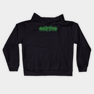 Fried Green Tomatoes (Green Variant) - Death Metal Logo Kids Hoodie